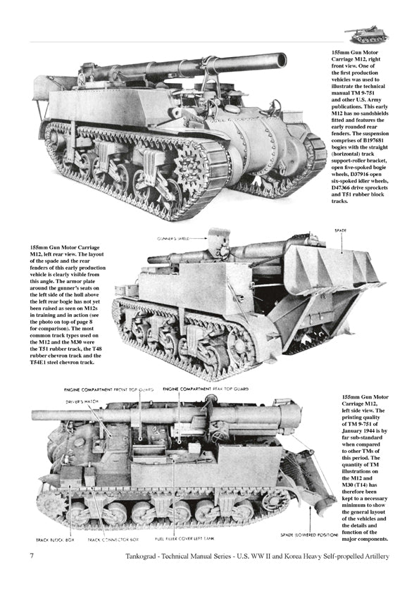 Tankograd 6030 Heavy Self-Propelled Artillery M12, M40, M43