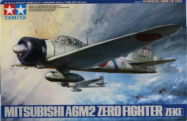 Tamiya 61016 1/48 A6M2 Zero Fighter Type 21