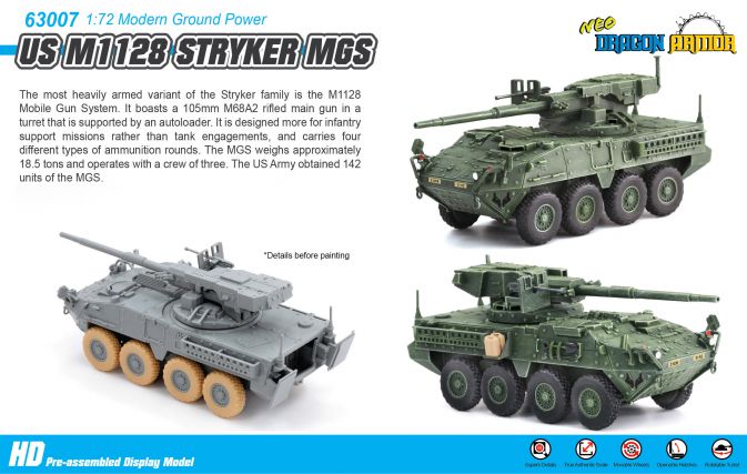 Dragon 63007 1/72 US M1128 Stryker MGS