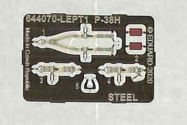 Brassin 1/48 dashboards and STEEL seatbelts for Tamiya's P-38H - 644070