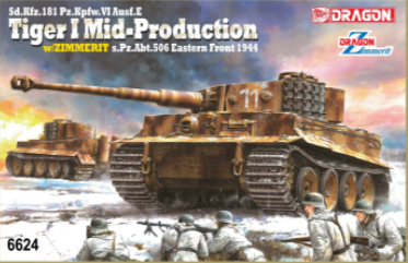 Dragon 6624 1/35 Tiger I Mid Production w/Zimmerit s.Pz.Abt.506 Eastern Front 1944