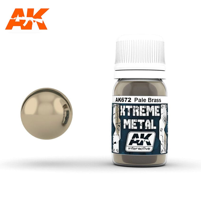 AK Interactive 672: Xtreme Metal Pale Brass 30ml