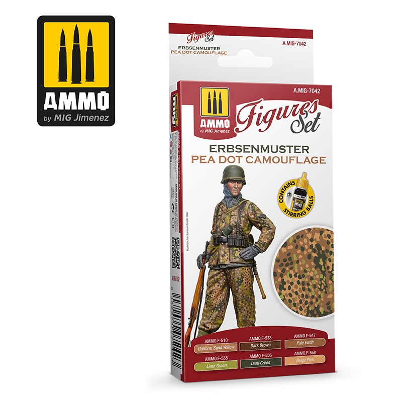 AMMO by Mig 7042 Erbsenmuster Pea Dot Camouflage Figures Set