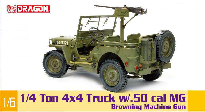 Dragon 75052 1/6 1/4-Ton 4x4 Truck w/M2 .50-cal Machine Gun