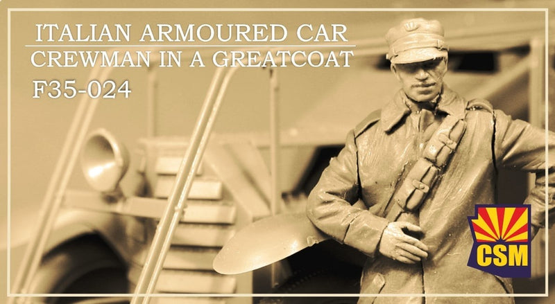 Copper State Models F35024 1/35 Italian Armoured Car Crewman in a Greatcoat