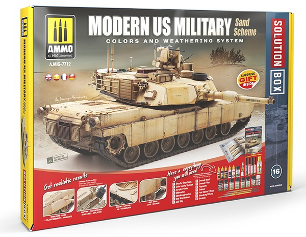 AMMO by Mig 7712 Modern U.S. Military Sand Scheme Solution Box