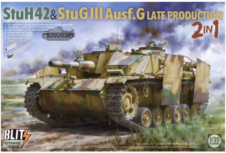 Takom 8006 1/35 StuH 42 & StuG III Ausf. G Late Production 2N1 KIT