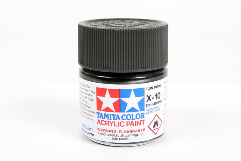 Tamiya 81010 X10 Gloss, Gun Metal - 23ml