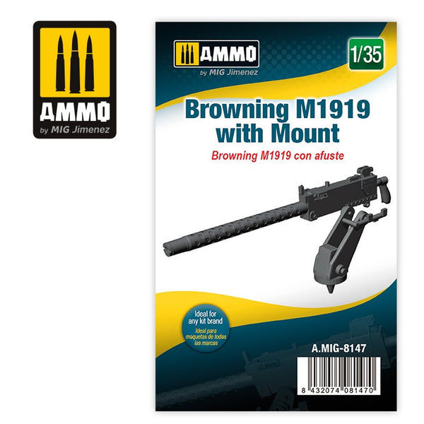 AMMO by Mig 8147 1/35 Browning M1919 with Mount
