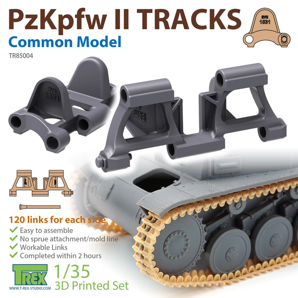 T-Rex 85004 1/35 PzKpfw.II Tracks Common Model