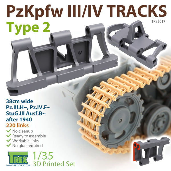 T-Rex 85017 1/35 PzKpfw.III/IV Tracks Type 2