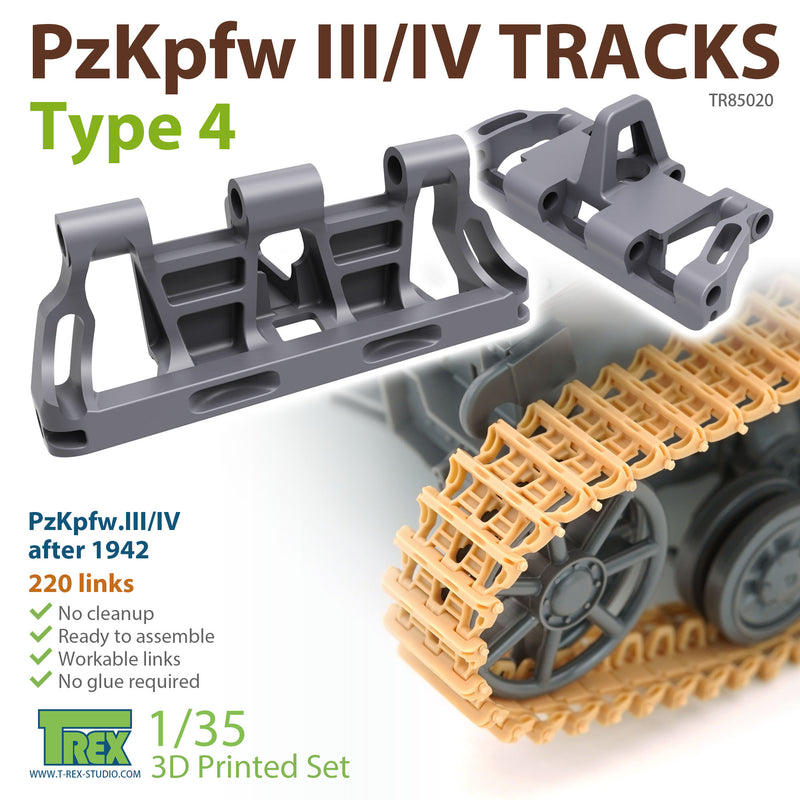 T-Rex 85020 1/35 PzKpfw.III/IV Tracks Type 4