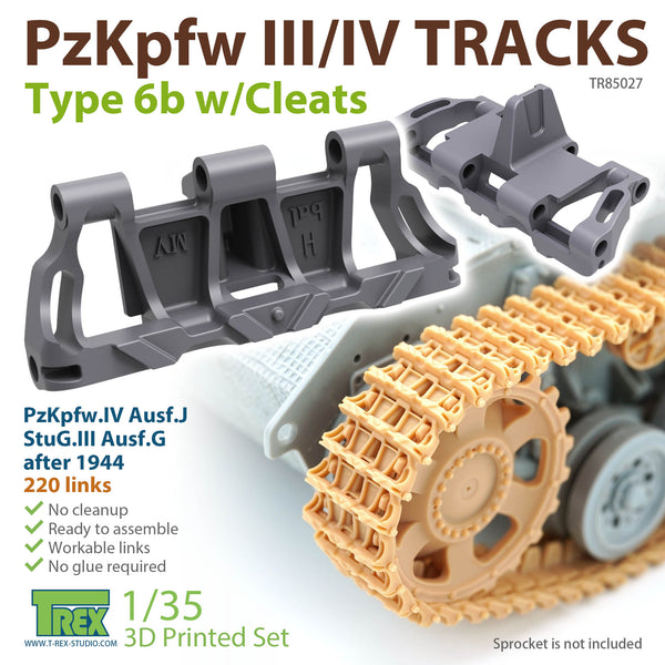 T-Rex 85027 1/35 PzKpfw.III/IV Tracks Type 6b w/Cleats