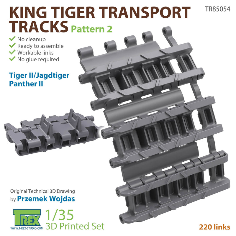 T-Rex 85054 1/35 King Tiger Transport Tracks - Pattern 2