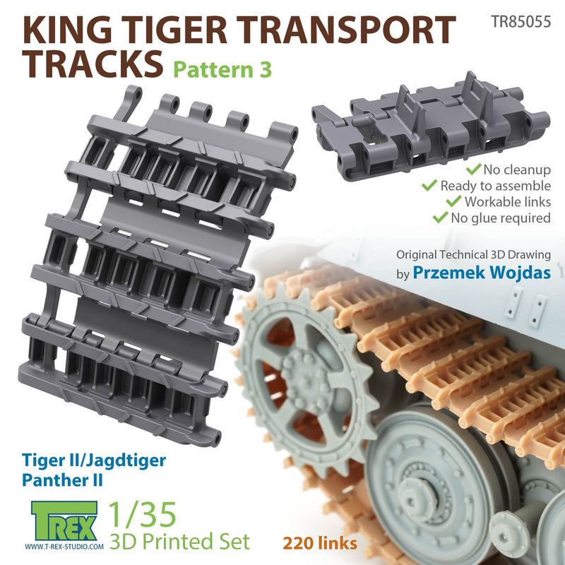 T-Rex 85055 1/35 King Tiger Transport Tracks - Pattern 3