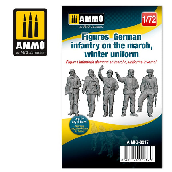 AMMO by Mig 8917 1/72 Figures German Infantry on the March, Winter Uniform