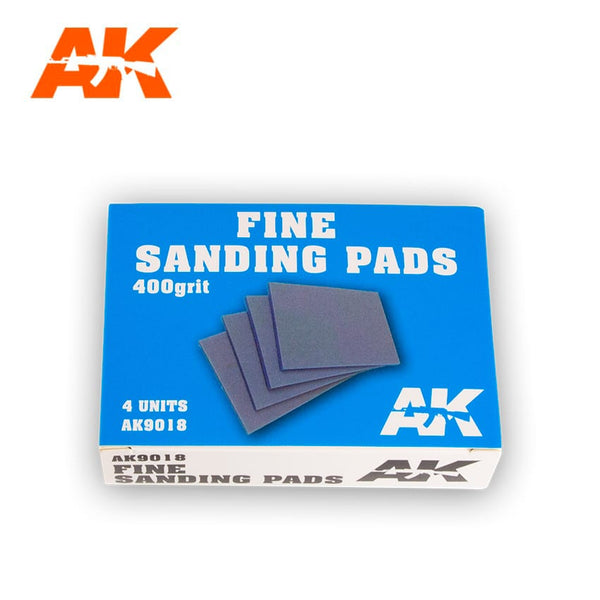 AK Interactive 9018 Fine Sanding Pads - 400 Grit - 4 Units