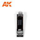 AK Interactive 9085 Silicone Brushes- Medium Hard Tip, Small 5 Pack