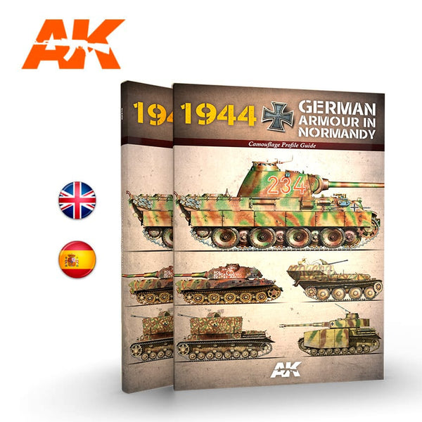 AK Interactive 916: 1944 German Armour In Normandy Camouflage Profile Guide- English