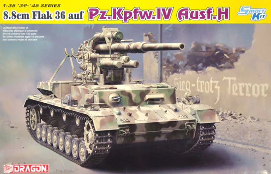 Dragon 6829 1/35 88mm FlaK 36 auf Pz.Kpfw.IV Ausf.H (Smart Kit)
