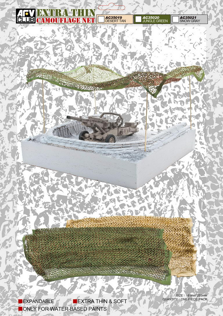 AFV Club 35020 1/35 Extra Thin Camouflage Net- Jungle Green