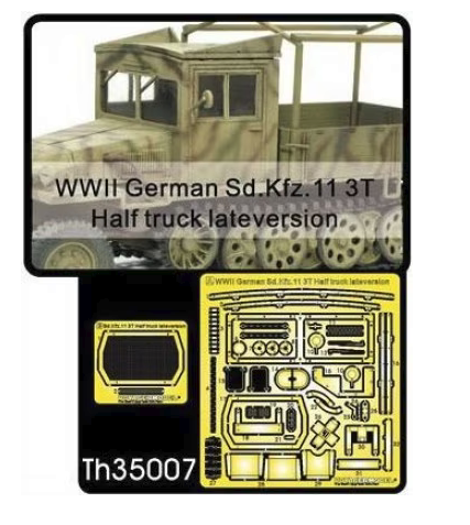 AFV Club TH35007 1/35 WWII German Sd. Kfz. 11 3 T half truck late version grills & details