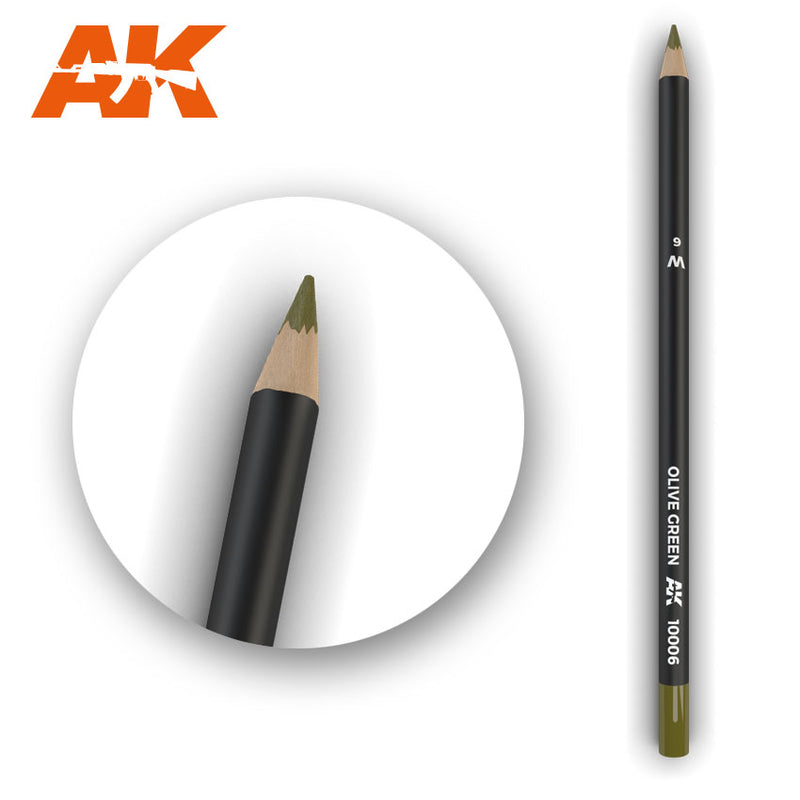 AK Interactive 10006 WEATHERING PENCIL OLIVE GREEN