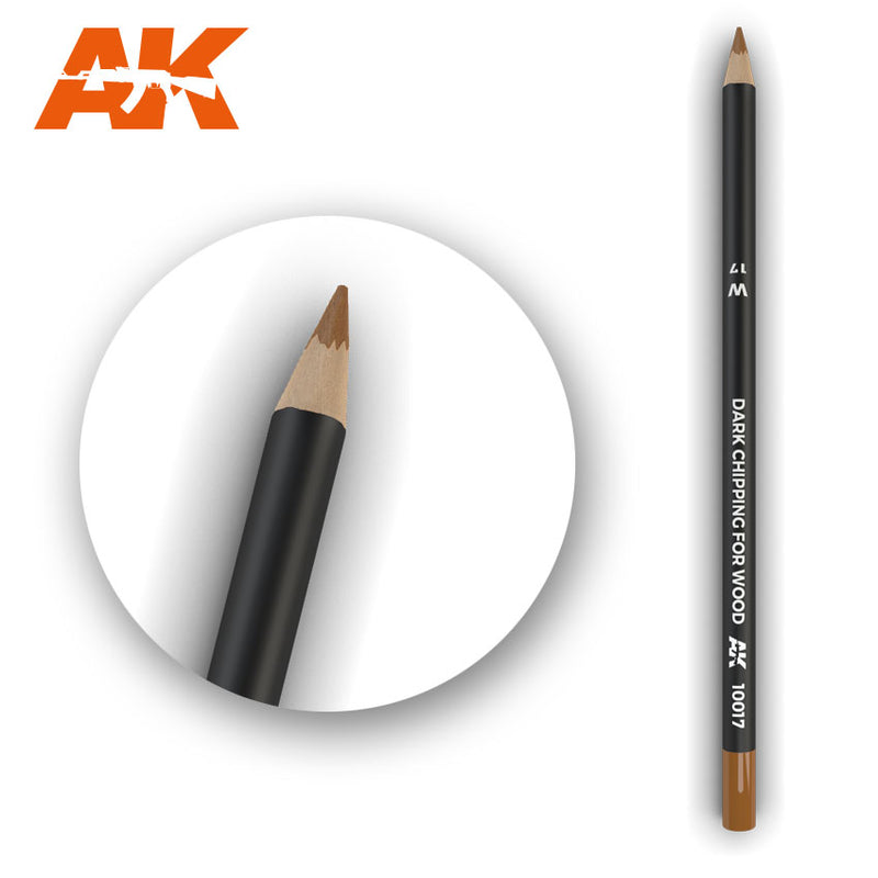AK Interactive 10017 Weathering Pencil - Dark Chipping for Wood