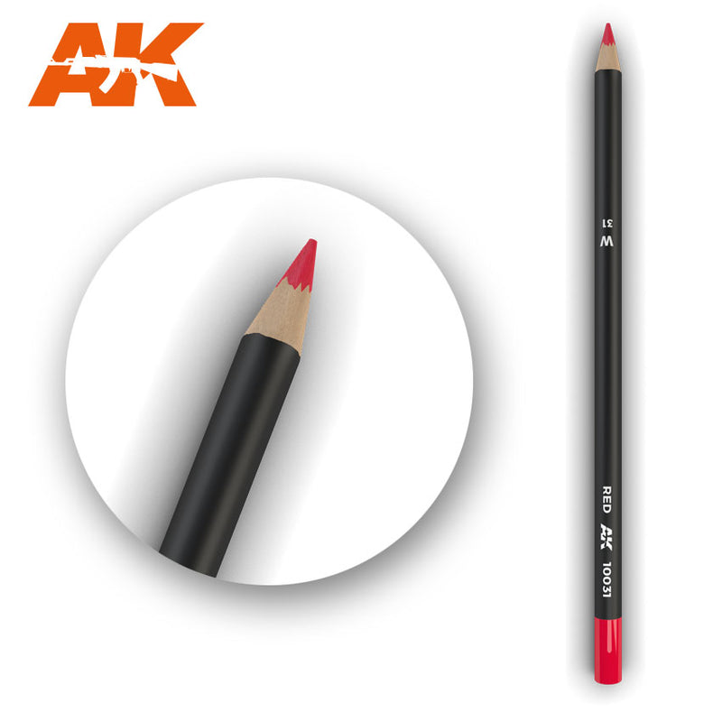 AK Interactive 10031 WEATHERING PENCIL RED