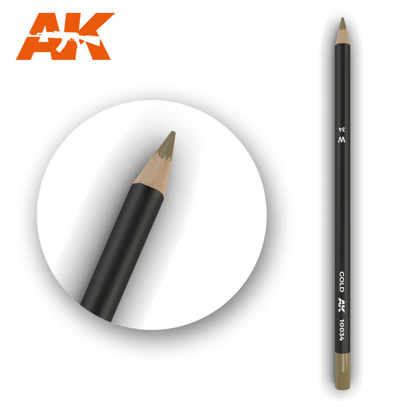 AK Interactive 10034 WEATHERING PENCIL GOLD