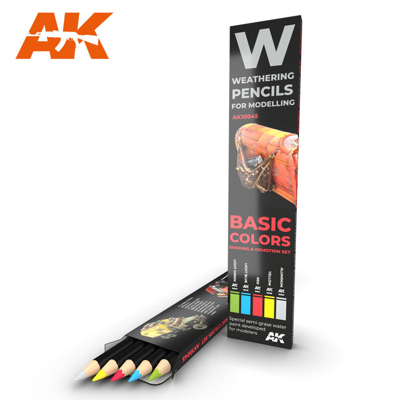 AK Interactive 10045 BASIC COLORS Pencil Set