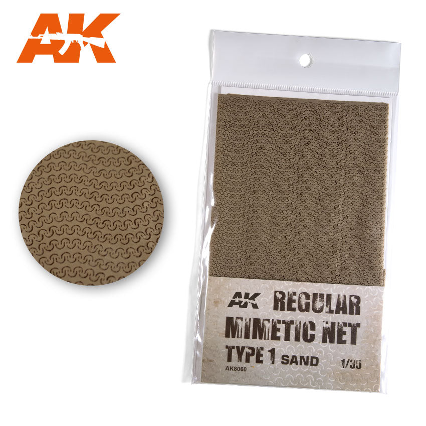 AK Interactive 8060 CAMOUFLAGE NET SAND / TARNNETZ TYPE 1