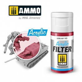 AMMO by Mig 0817 Acrylic Filter - Red