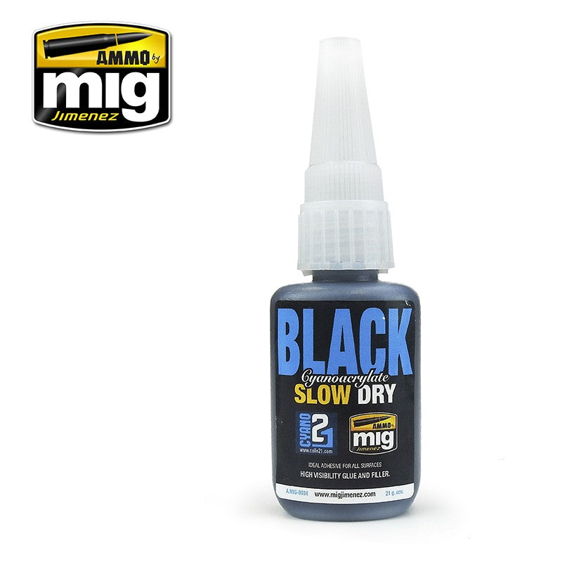 AMMO by Mig 8034 Black Cyanoacrylate - Slow Dry