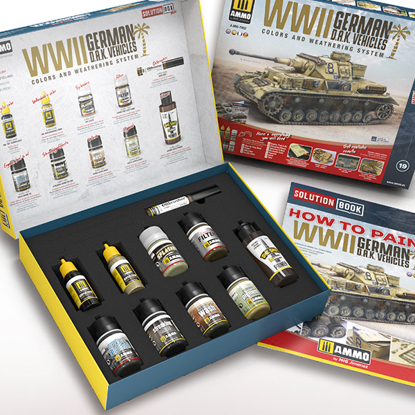 AMMO by Mig 7902 Solution Box MINI - WWII German D.A.K. Vehicles - Col