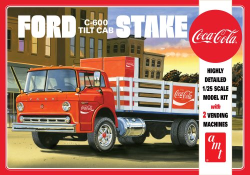 AMT 1147 1/25 FORD C600 STAKE BED W/COCA-COLA MACHINES