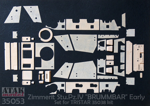 ATAK 35053 1/35 Zimmerit for Sturmpanzer Brummbär Early Production (Dragon Tristar)