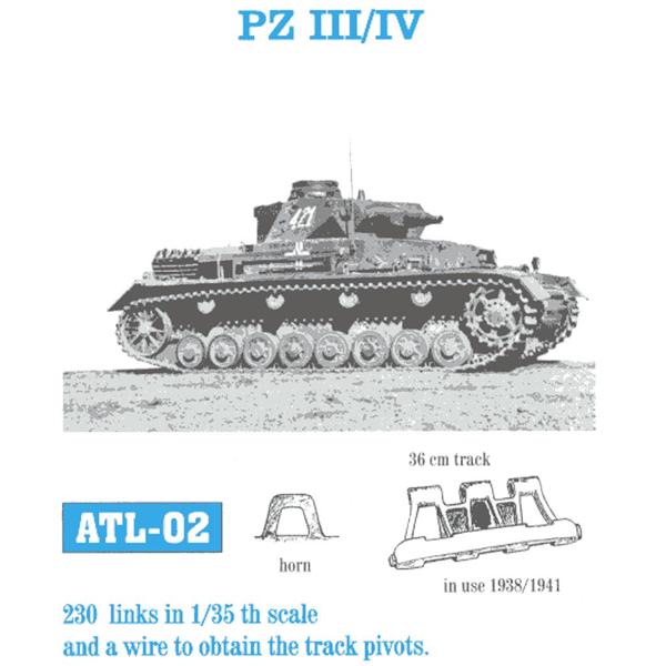Friulmodel ATL-02 Panzer III/IV 36cmTrack Set1938-1941