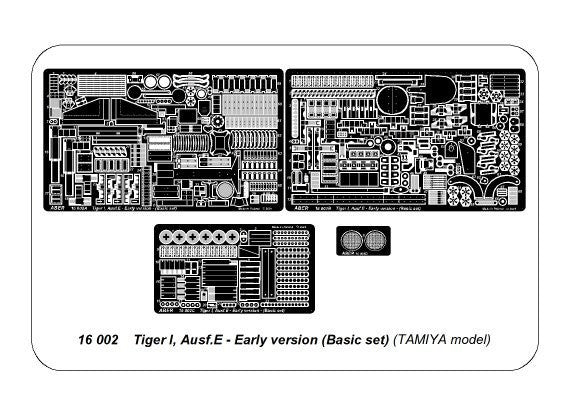 ABER 16002 1/16 Tiger I, Ausf.E - Early version (Basic set) for Tamiya Model