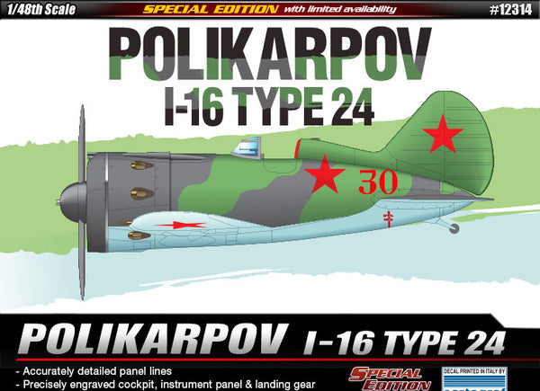 Academy 12314 1/48 POLIKARPOV I-16 TYPE 24  Limited Edition