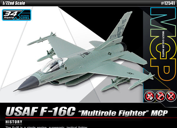 Academy 12541 1/72 USAF F-16C Multirole Fighter