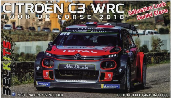 Belkits 017 1/24 Citroën C3 WRC - Tour de Corse 2018