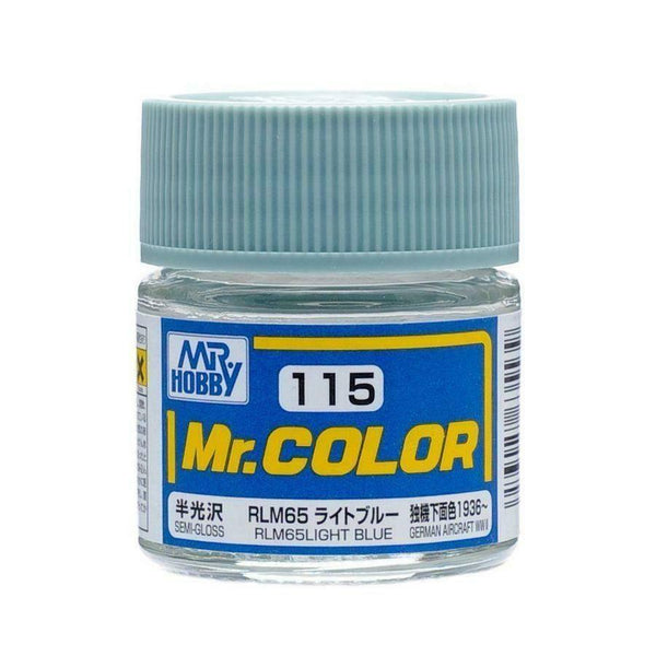 Mr. Hobby Mr. Color 115 - RLM65 Light Blue (Semi-Gloss/Aircraft) - 10ml
