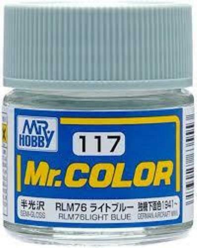 Mr. Hobby Mr. Color 117 - RLM76 Light Blue (Semi-Gloss/Aircraft) - 10ml