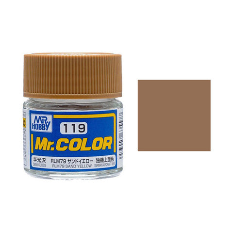 Mr. Hobby Mr. Color 119 - RLM76 Sand Yellow (Semi-Gloss/Aircraft) - 10ml