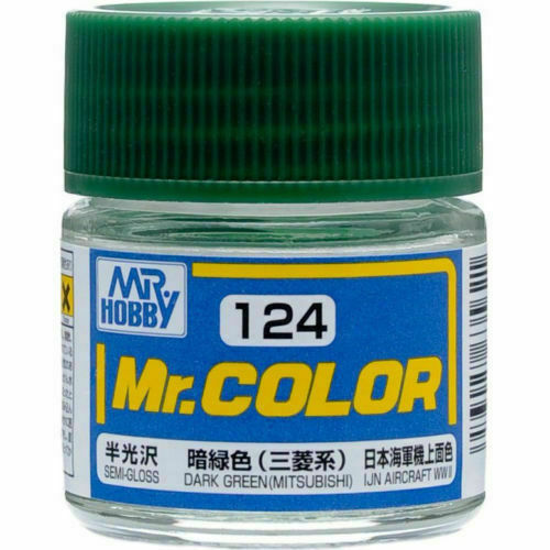 Mr. Hobby Mr. Color 124 - Dark Green (Mitsubishi)(Semi-Gloss/Aircraft) - 10ml