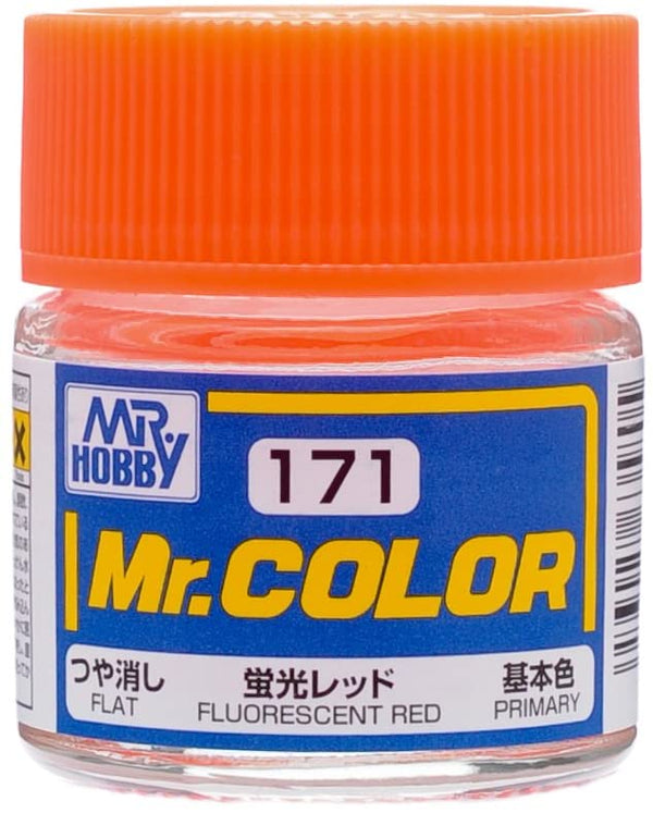 Mr. Hobby Mr. Color 171 - Fluorescent Red (Gloss/Primary) - 10ml