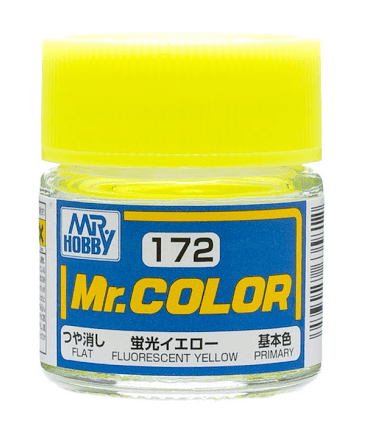 Mr. Hobby Mr. Color 172 - Fluorescent Yellow (Semi-Gloss) - 10ml