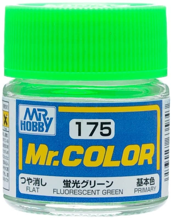 Mr. Hobby Mr. Color 175 - Fluorescent Green (Gloss/Primary) - 10ml
