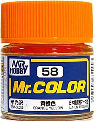 Mr. Hobby Mr. Color 58 - Orange Yellow (Semi-Gloss/Aircraft) - 10ml